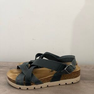 Plakton Platform Wedge Sandal size 42 blue summer sandal